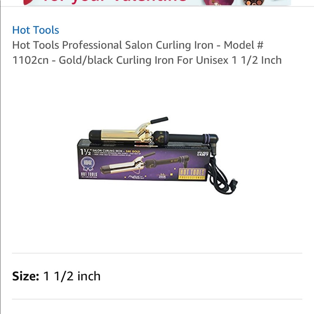 Hot tools 1 1/2 inch curling iron